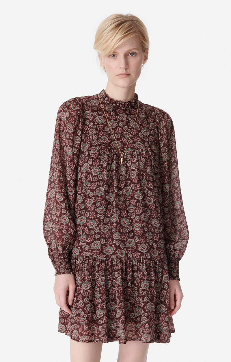 bethani mini dress Marron Bethany Mini Dress – Two skirts SF