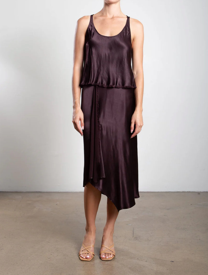 Raisin Samara Skirt in Vintage Satin – Two skirts SF