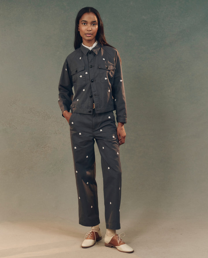 Blue Slate Garage Pant w/Embroidery 26