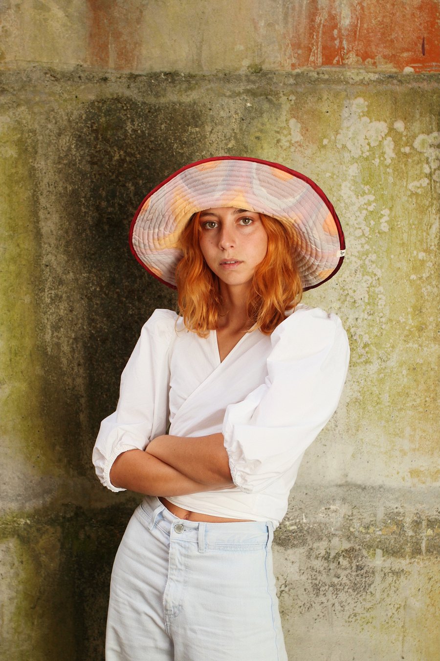 Bordeaux Calendula Large Bucket Hat – Two skirts SF display picture 3